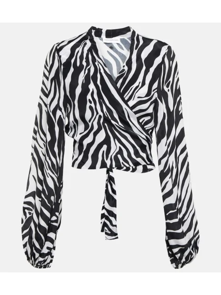 Top Alexandra Miro z nadrukiem w zebrę o krotszym kroju