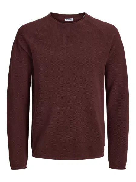 JACK & JONES Pulover JJEHill ciocolatiu