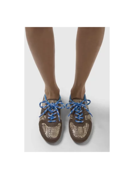 Sneakersy Gcds sznurowane brązowe