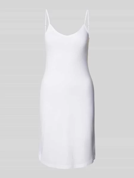 Halka z zaokrąglonym dekoltem w serek Hanro biała