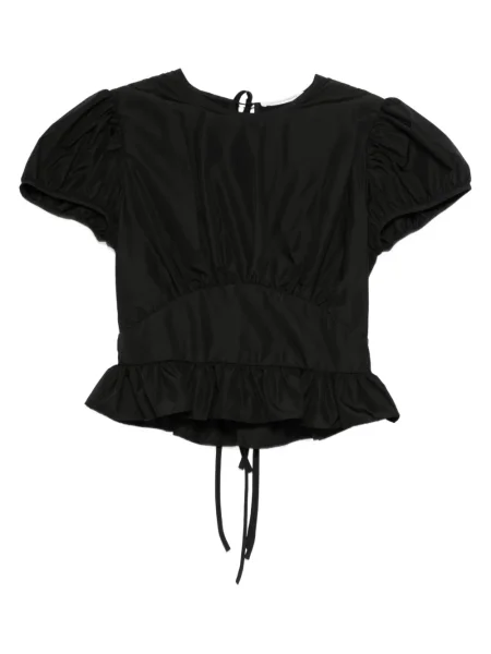 Top Cecilie Bahnsen cu volane negru