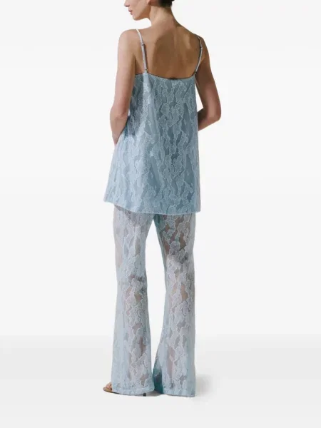 Pantaloni Baobab din dantelă albastru