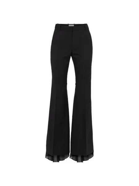 Pantaloni Nina Ricci din jacard evazate negru