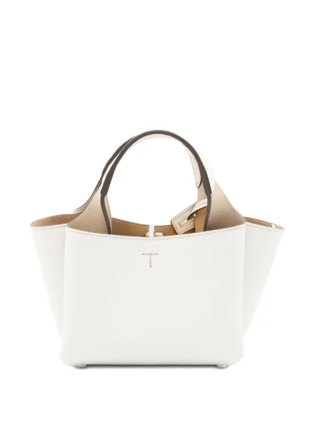 Geanta de piele Tod's din piele alb