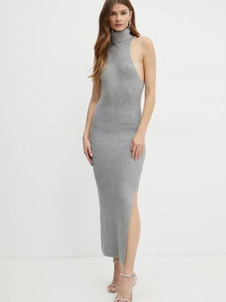 Bardot sukienka MARIANO maxi dopasowana szary