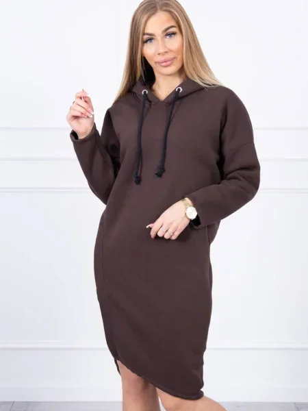 Rochie Kesi cu glugă de costum maro