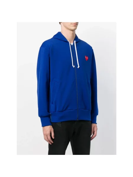 Bluza rozpinana Comme Des Garcons Play w serca niebieska