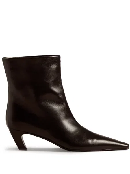 Cizme scurte Khaite din piele negru