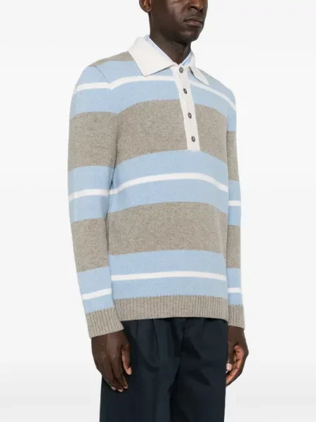 Tricou polo Amaranto cu dungi gri