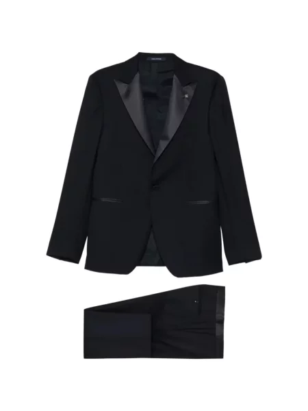 Costum Tagliatore din satin cu rever negru