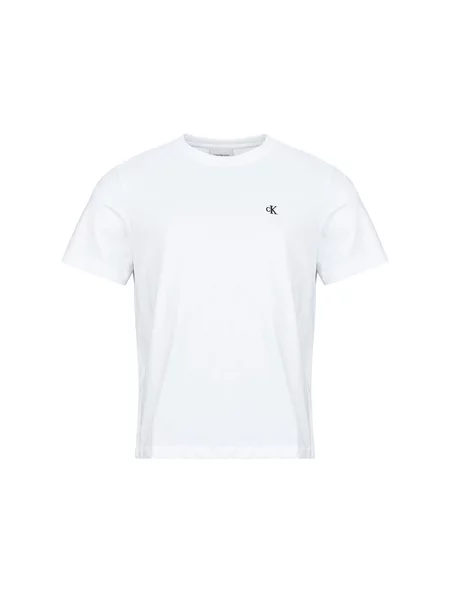 Majica Calvin Klein Jeans s kratkimi rokavi bela