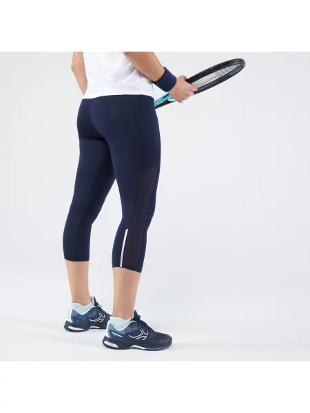 Krótkie legginsy do tenisa Artengo Dry Hip Ball niebieskie