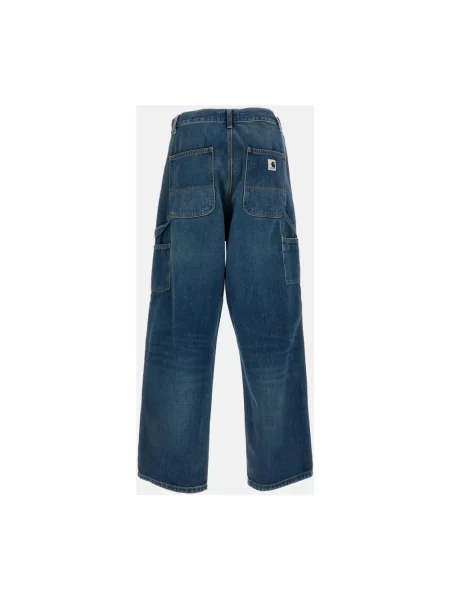 Carhartt WIP jeansy Brandon Single Knee Pant high waist niebieskie