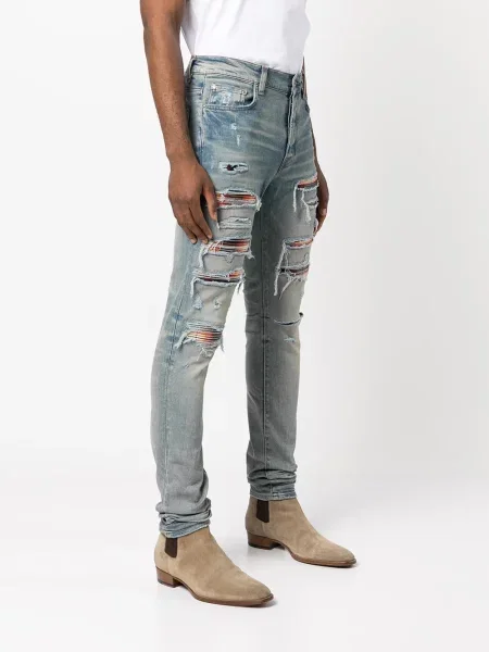 Κοκαλιάρης skinny τζιν Amiri με φθαρμένο εφέ μπλε