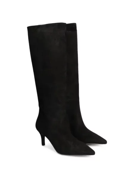 Botine Biancadi din piele de căprioară negru