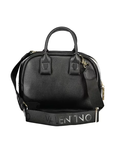 Lniana torebka Valentino Bags czarna