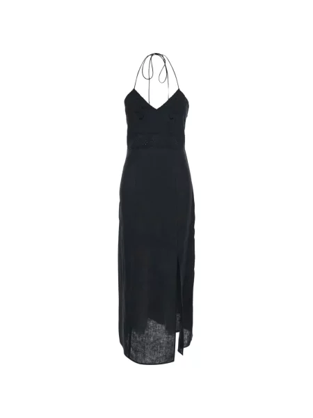 Rochie midi Twinset cu broderie de costum negru