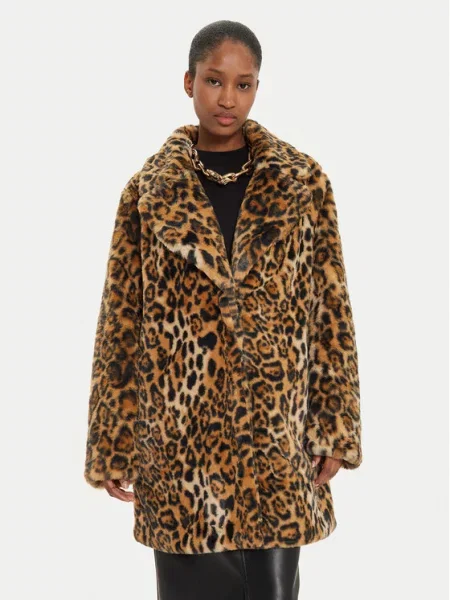 Krzneni plašč Just Cavalli rjava