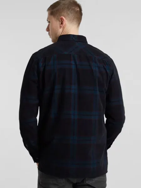 Вельветовая рубашка в клетку G-star Raw синяя