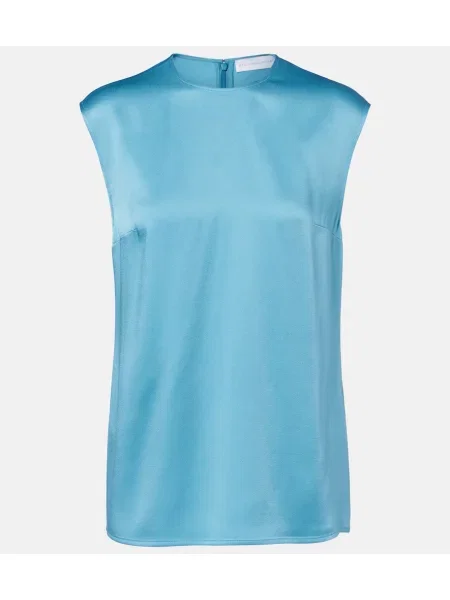Top Stella Mccartney din satin albastru