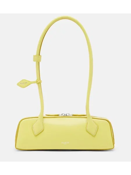 Geantă Alaïa din piele galben