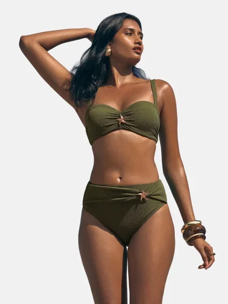 Love & roses Sutien costum de baie verde