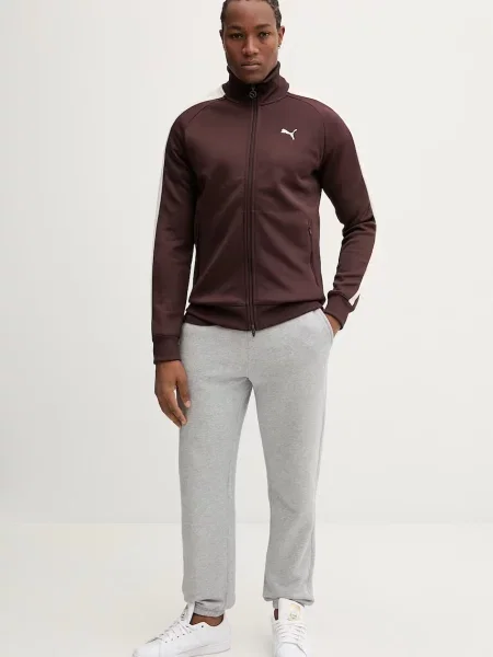 Puma basic tričko Wardrobe Essential hnědé