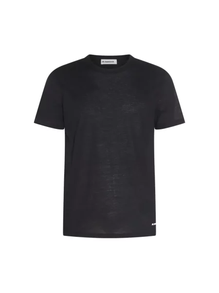 Koszulka Jil Sander z logo czarna
