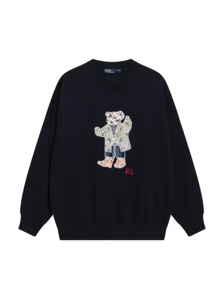 Bluza o kroju loose fit z mieszanki bawełny Polo Ralph Lauren niebieska