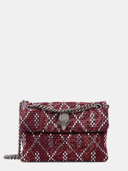 Wielobarwność torebka crossbody Kurt Geiger London retro czerwona