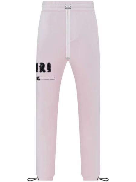 Pantaloni Amiri alergare cu autograf roz