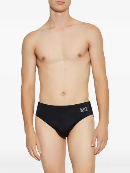 Slip de baie Ea7 Emporio Armani cu imagine negru