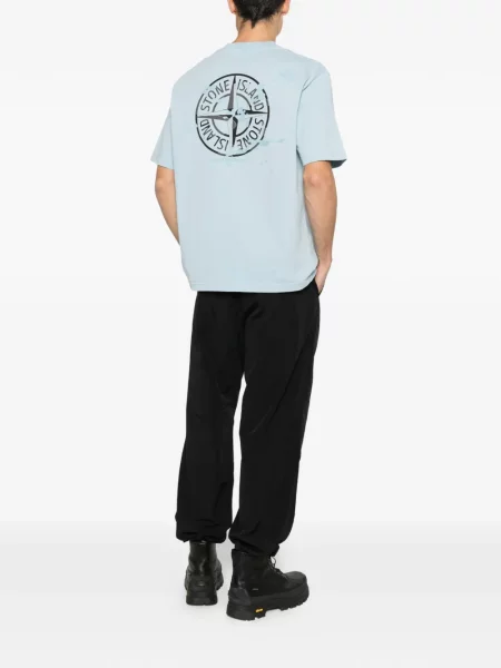 Tricou Stone Island cu strasuri albastru