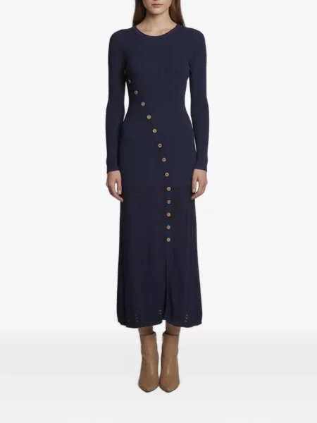 Rochie midi Sandro tricotate albastru