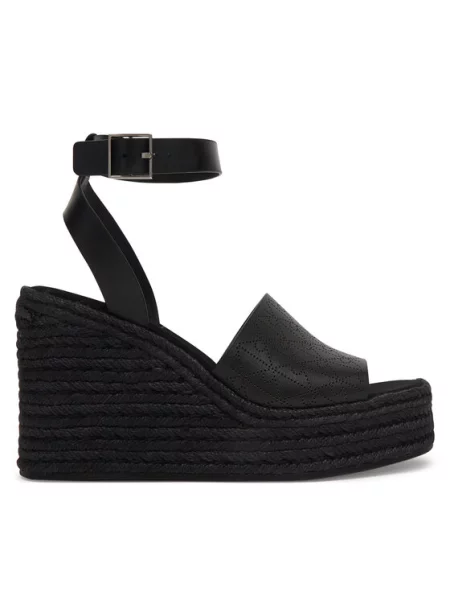 Espadrile Calvin Klein Wedge Espad 70 Aop Lth črna