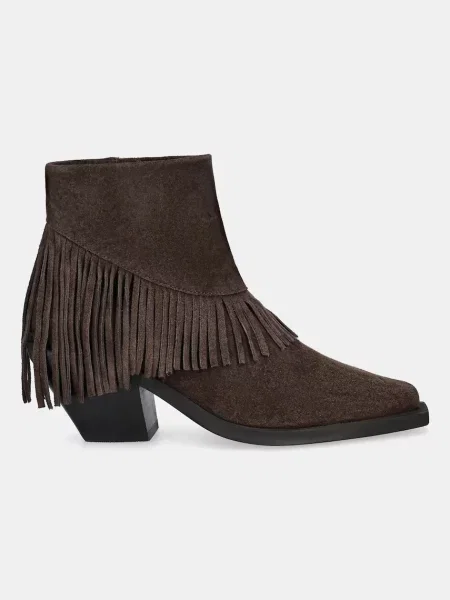 Замшеві черевики Answear.LAB блок коричневий