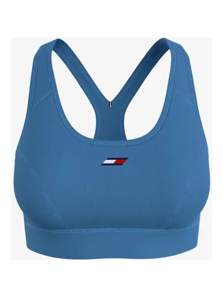 Biustonosz ze ściągaczem Tommy Hilfiger Mid Intensity Sorona w kolorze granatowym S niebieski