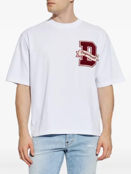 Tricou Dsquared2 cu autograf alb