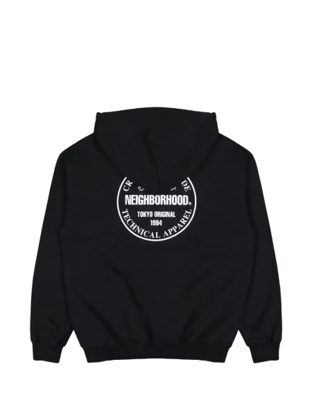 Hoodie Neighborhood με σχέδιο με κορδόνι μαύρο