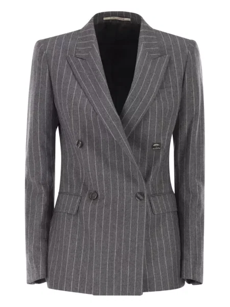 Dungat subțire geacă Tagliatore cu două rânduri de nasturi gri