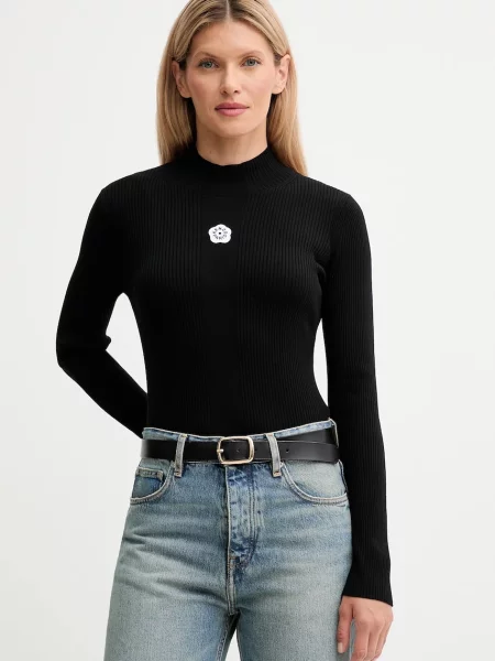 Kenzo pulover light cu turtleneck negru