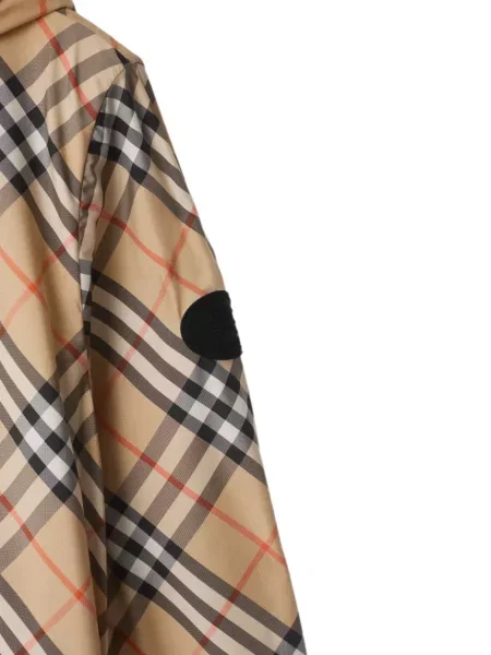 Geacă Burberry în carouri cu glugă
