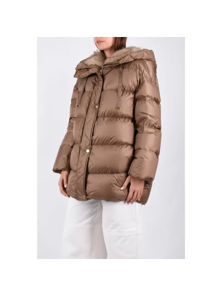 Kurtka puchowa Max Mara brązowa