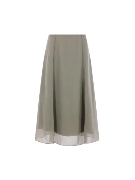 Spódnica Brunello Cucinelli w kształcie litery A zielona