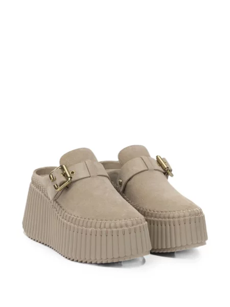 Papuci tip mules Chloé cu platformă
