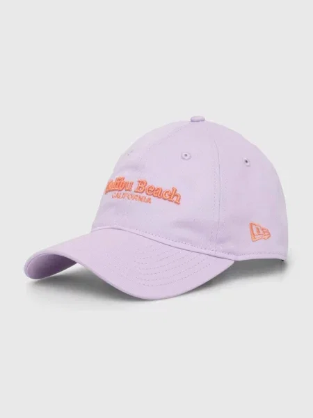 Шапка с козирка New Era лилаво с апликация виолетово