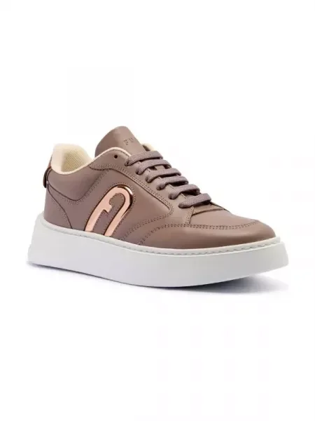 Furla De piele sneakers FURLASPORT LACE-UP bej