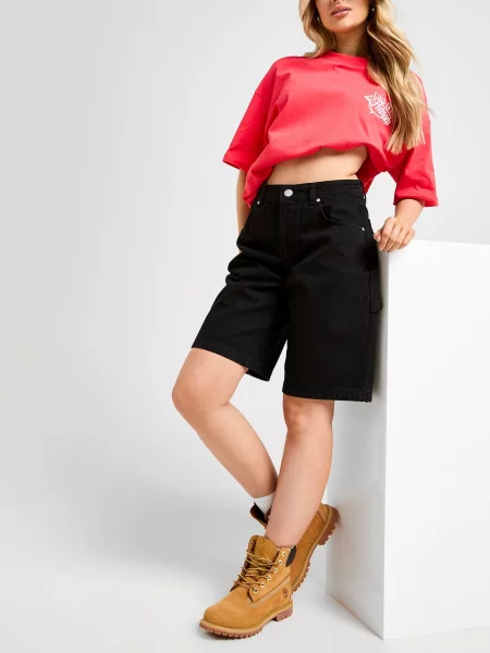 Unlike Humans Szorty Denim Jorts czarne