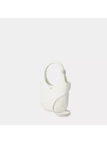 Torebka Courreges skórzana z logo biała