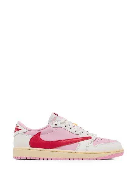 Sneakerși Jordan Air Jordan 1 cu șireturi din dantelă roz